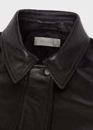 Sera Leather Jacket, Black, hi-res
