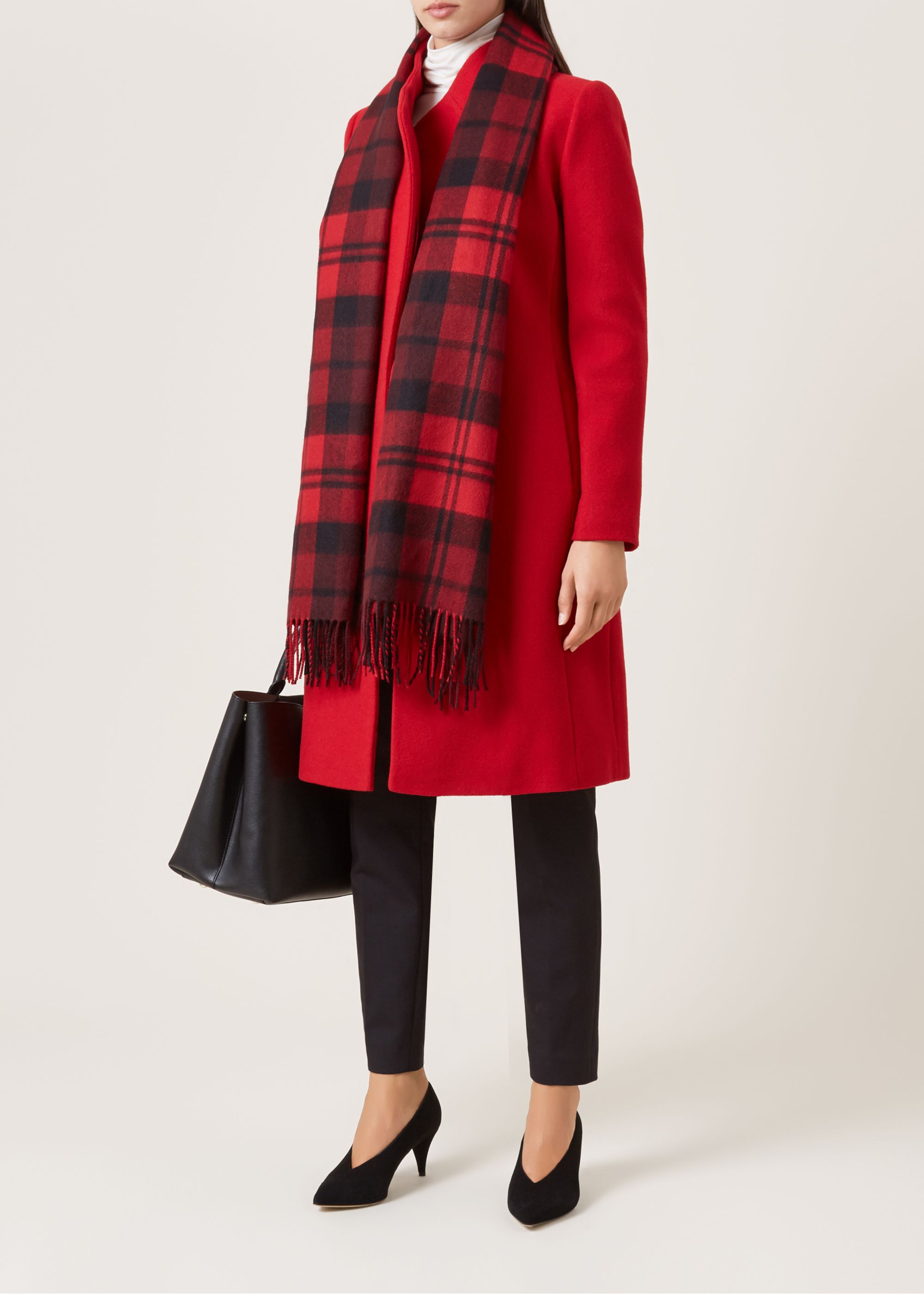 Hobbs romy coat red top