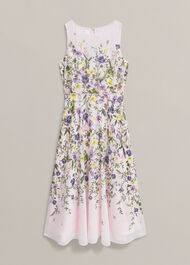 Petite Carly Floral Dress, Pale Pink Multi, hi-res