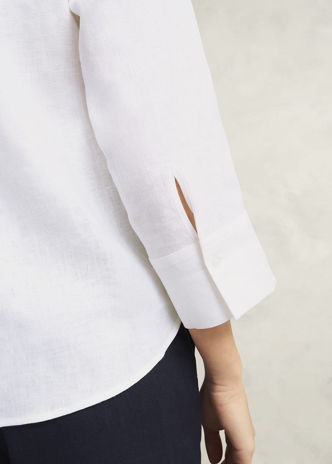 Vita Linen Shirt, White, hi-res