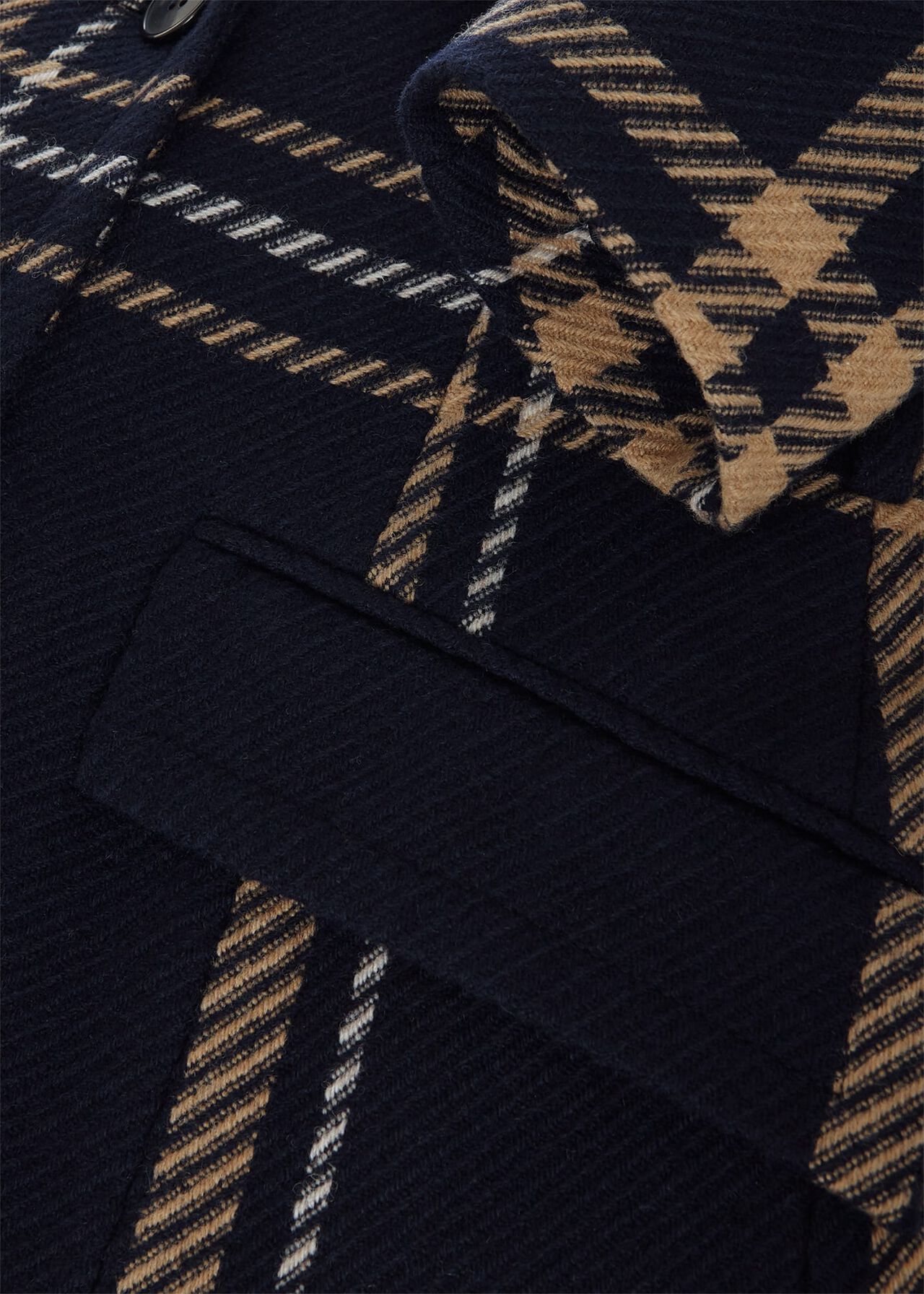 Peggy Belted Coat, Navy Multi, hi-res