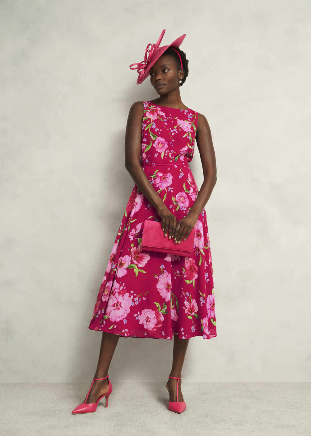 Petite Carly Dress, Pink Multi, hi-res