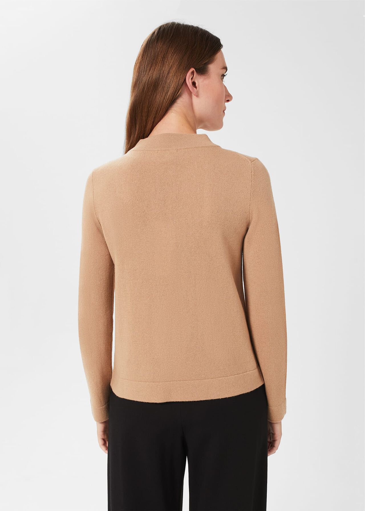 Talia Wool Cashmere Sweater, Camel, hi-res