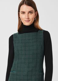 Estella Tweed Dress, Deep Pine Green, hi-res