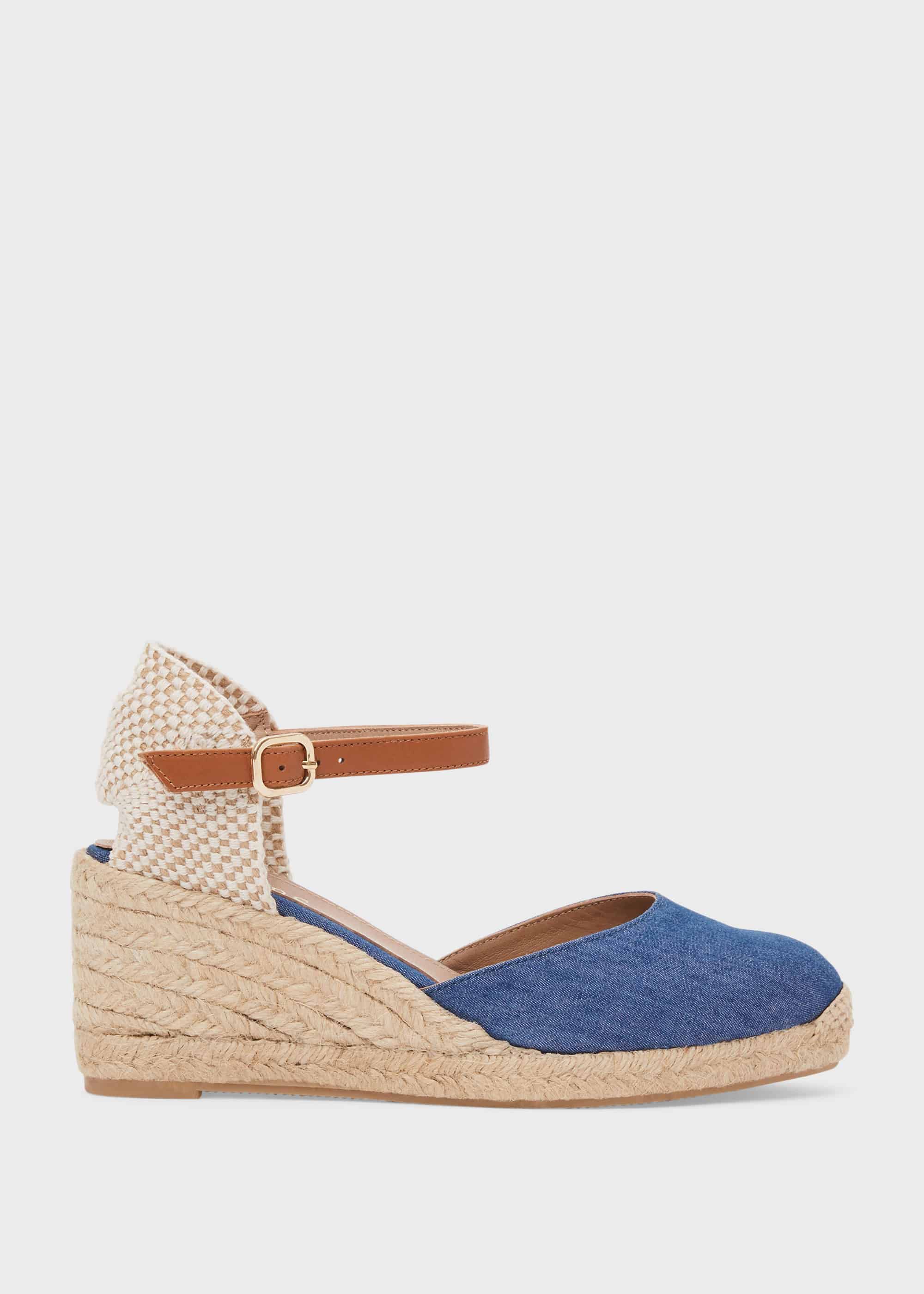 Chambray store espadrille wedges