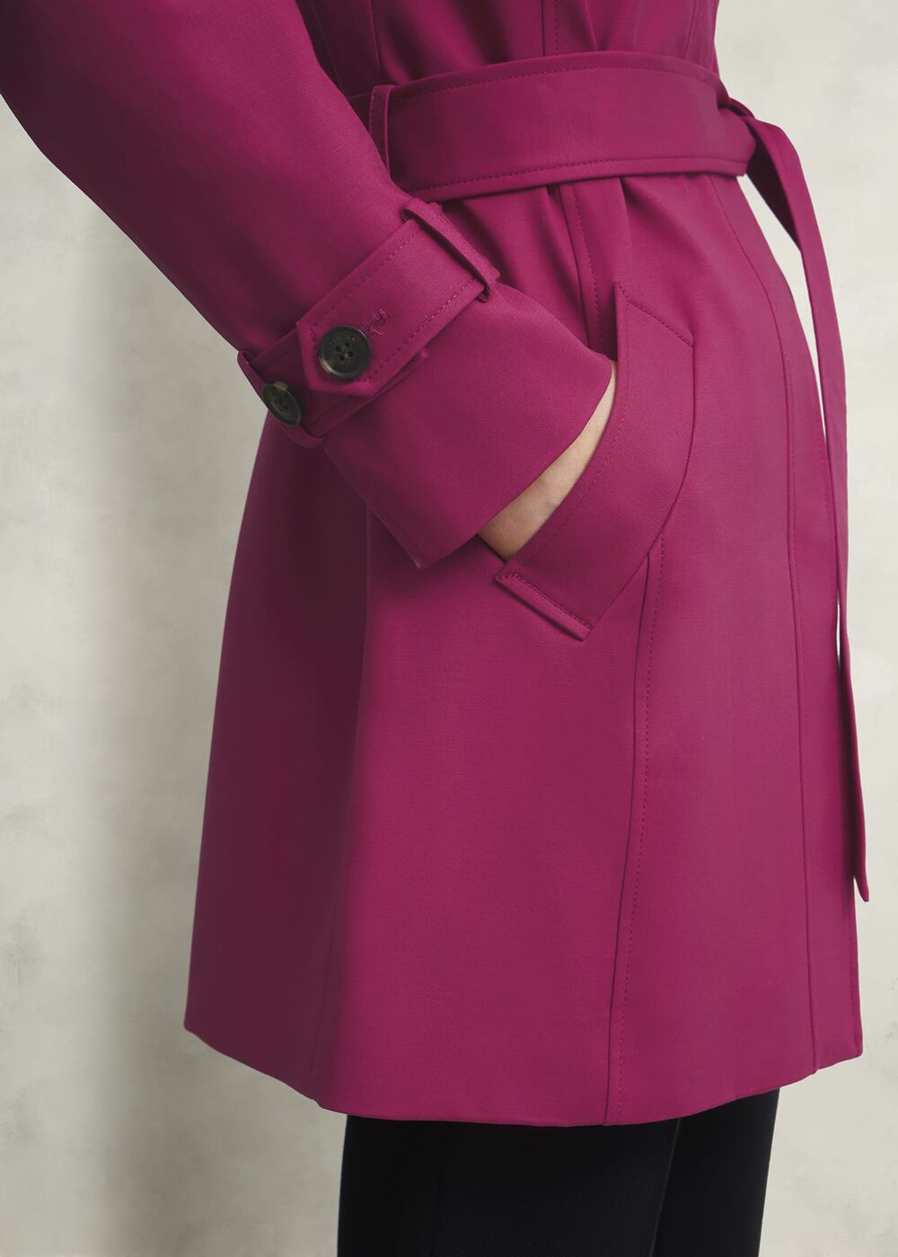 Jane Shower Resistant Trench Coat, Cerise Pink, hi-res