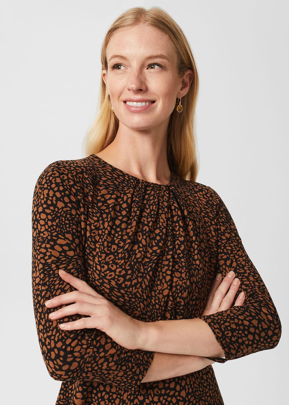 Anita Jersey Dress, Black Multi, hi-res