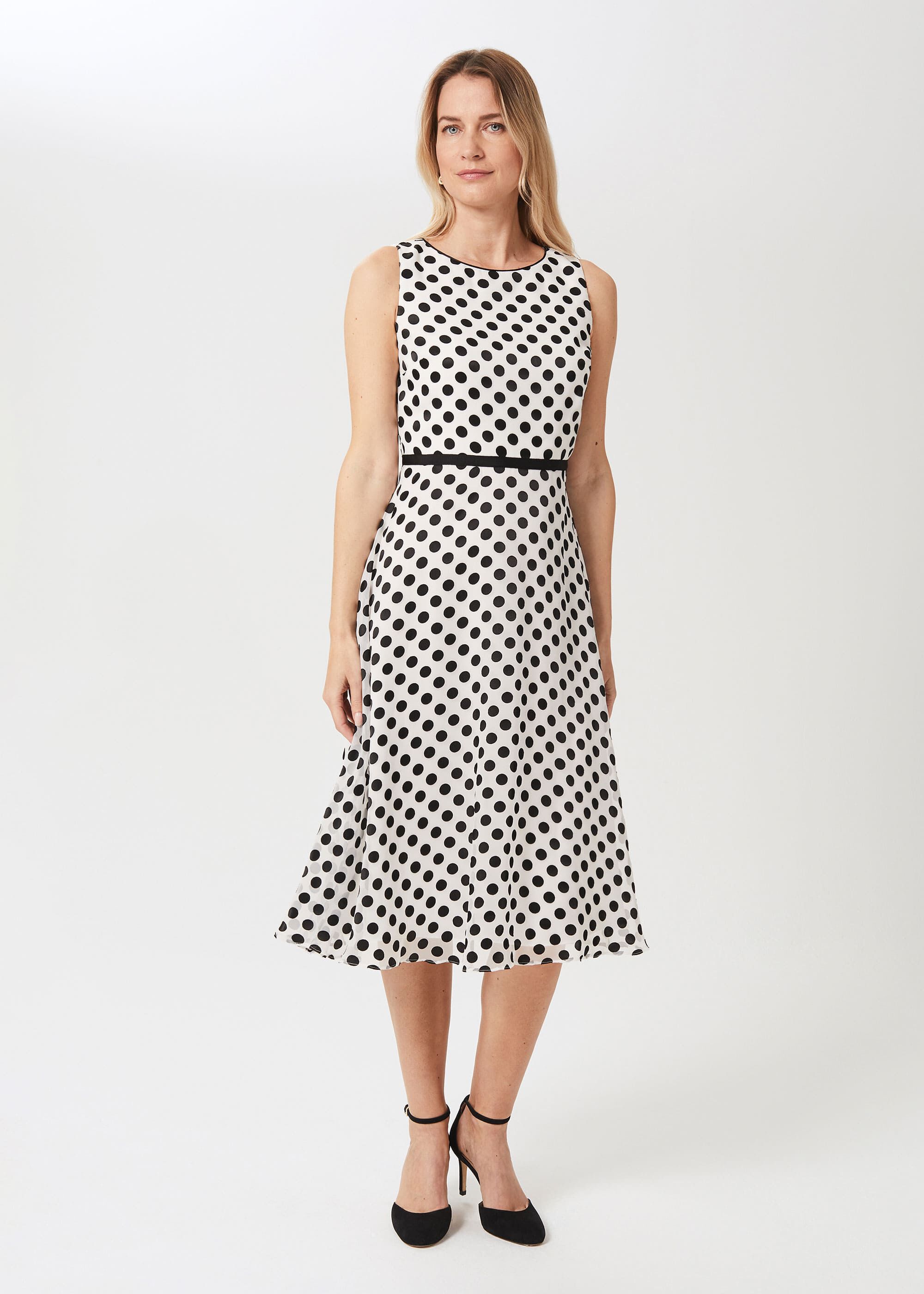 hobbs red spot dress