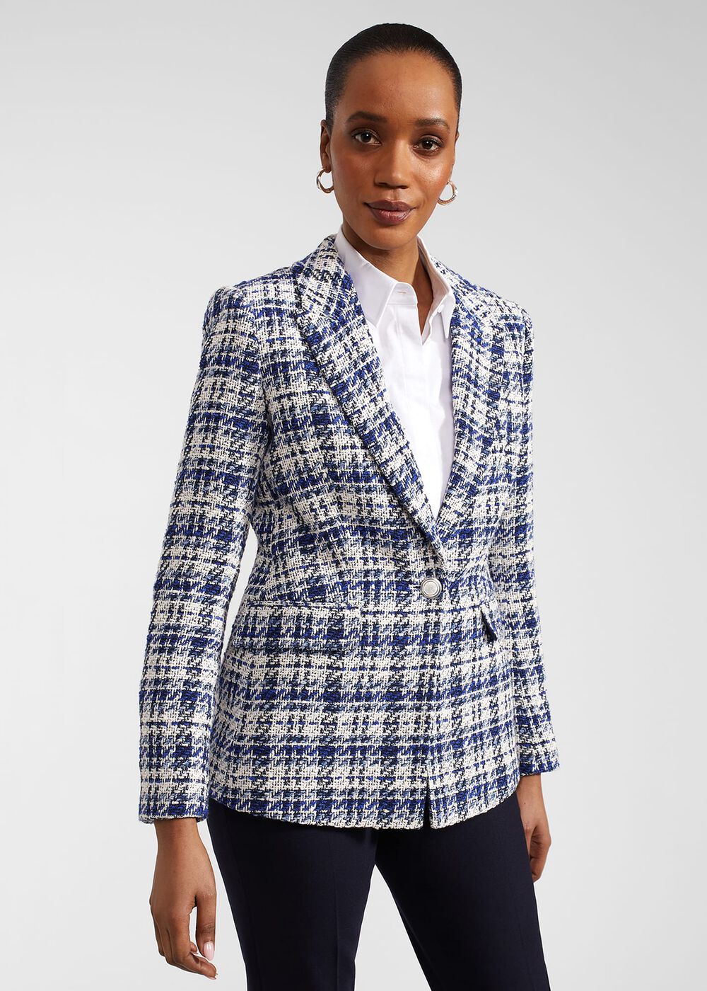 Emerson Cotton Blend Jacket, Blue Multi, hi-res