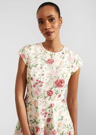Tia Embroidered Dress, Cream Multi, hi-res