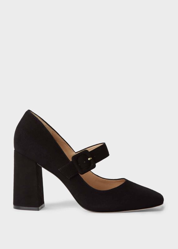 Darcie Suede Block Heel Court Shoes