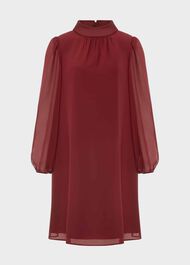 Ciara A Line Dress , Deep Red, hi-res