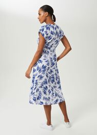 Rory Linen Dress, Ivory Blue, hi-res