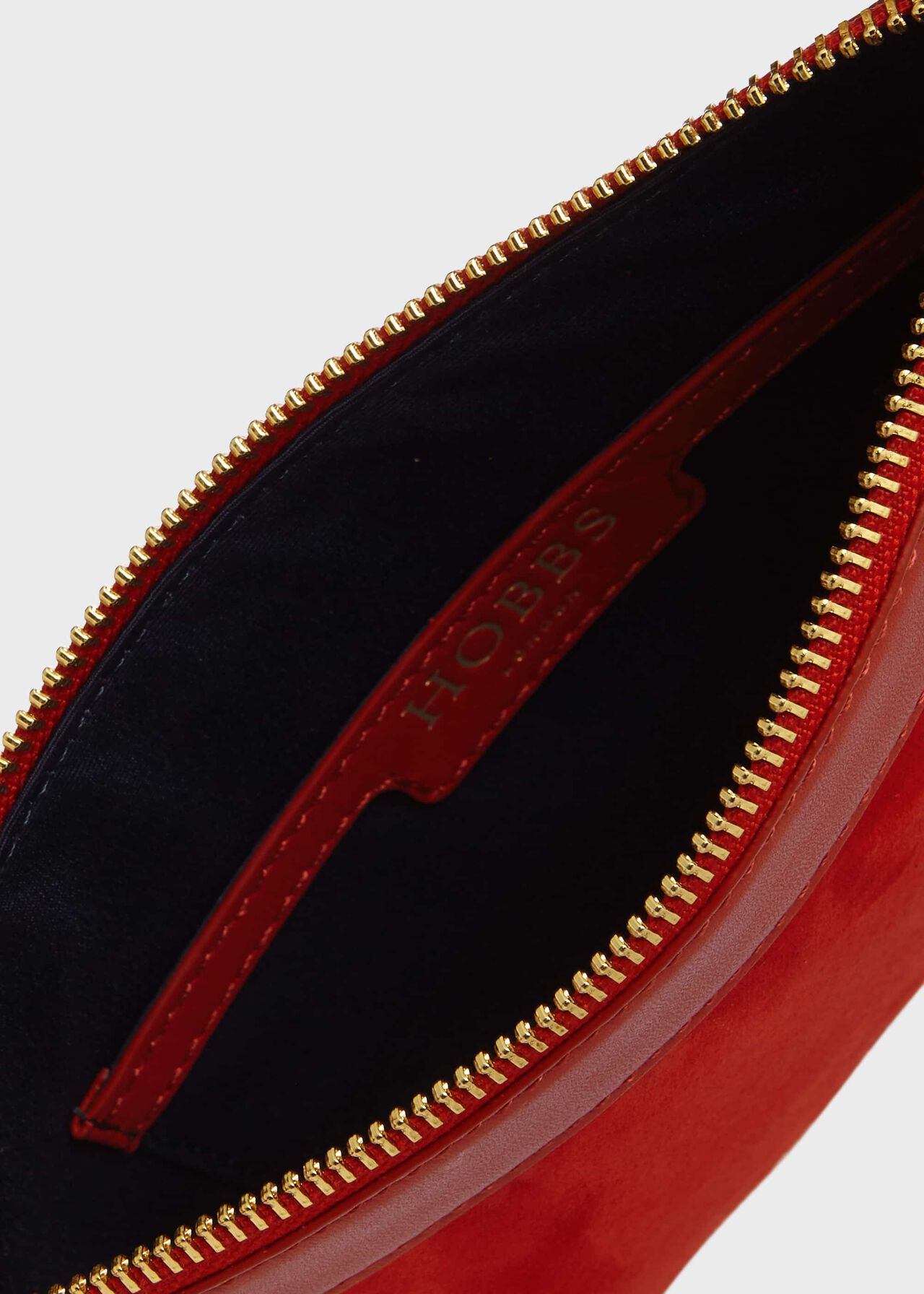 Lundy Suede Wristlet, Poppy, hi-res