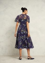 Callie Midi Dress, Navy Multi, hi-res