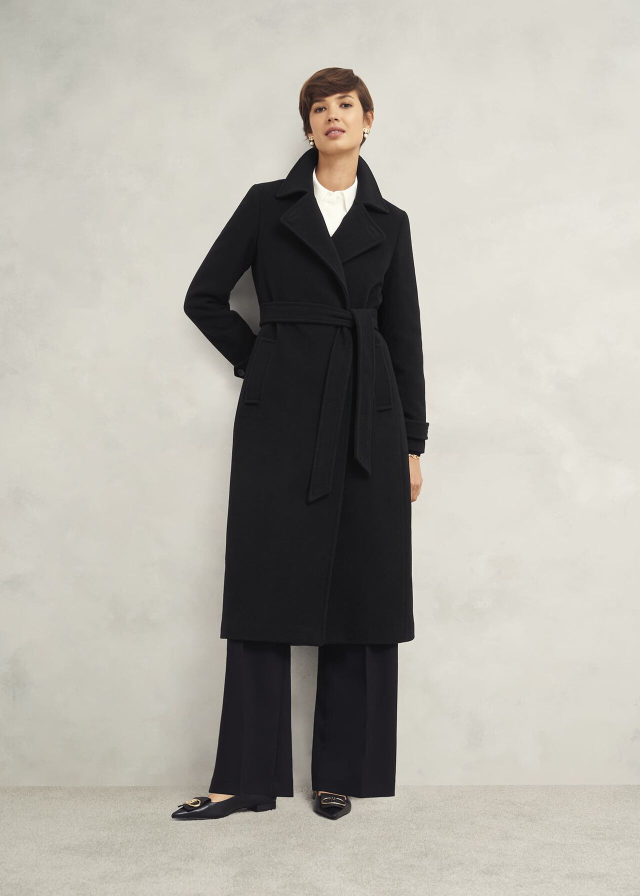 Yasmina Wool Blend Coat, Black, hi-res