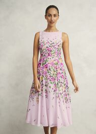 Carly Dress, Pale Pink Multi, hi-res