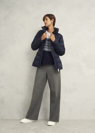 Lorrie Fairisle Jumper With Alpaca, Ivory Navy, hi-res