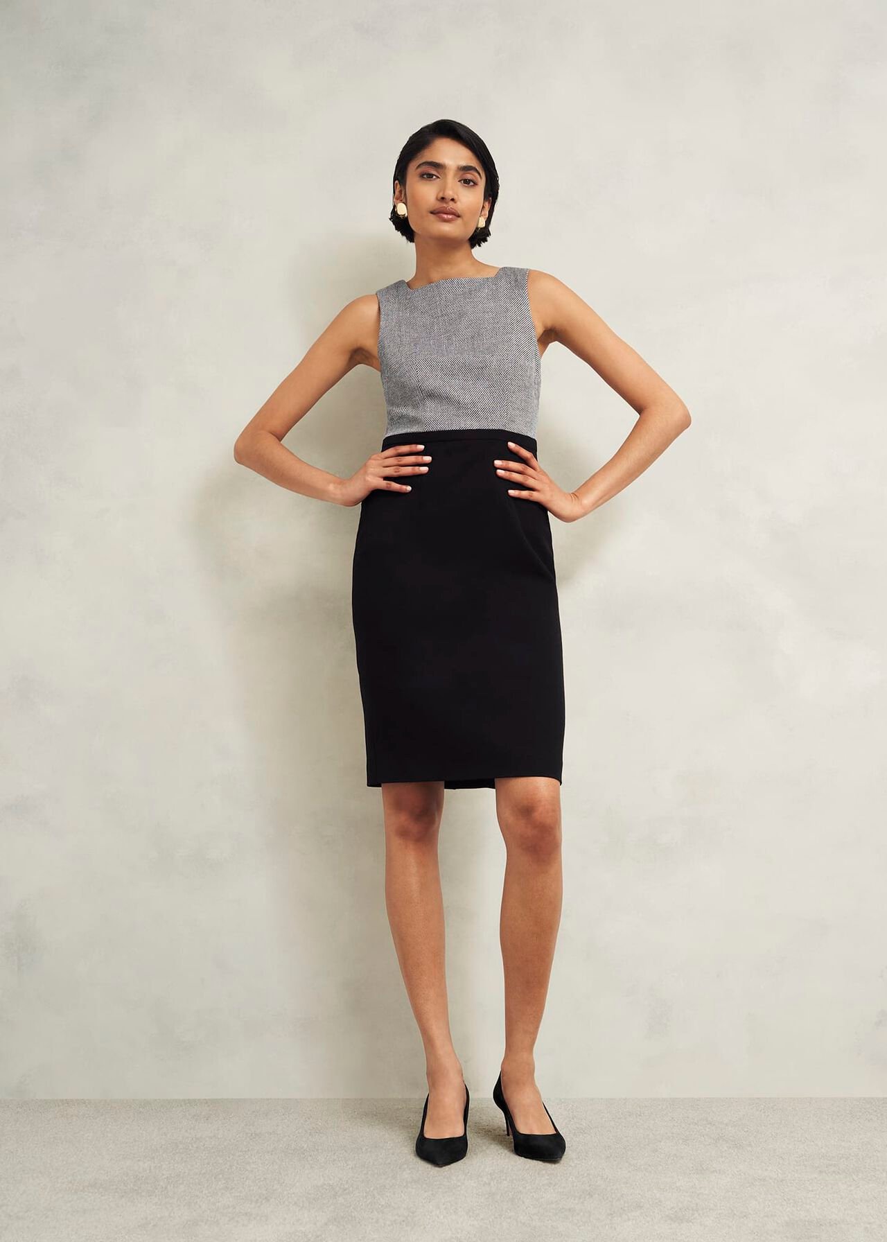 Nyra Dress, Black Ivory, hi-res