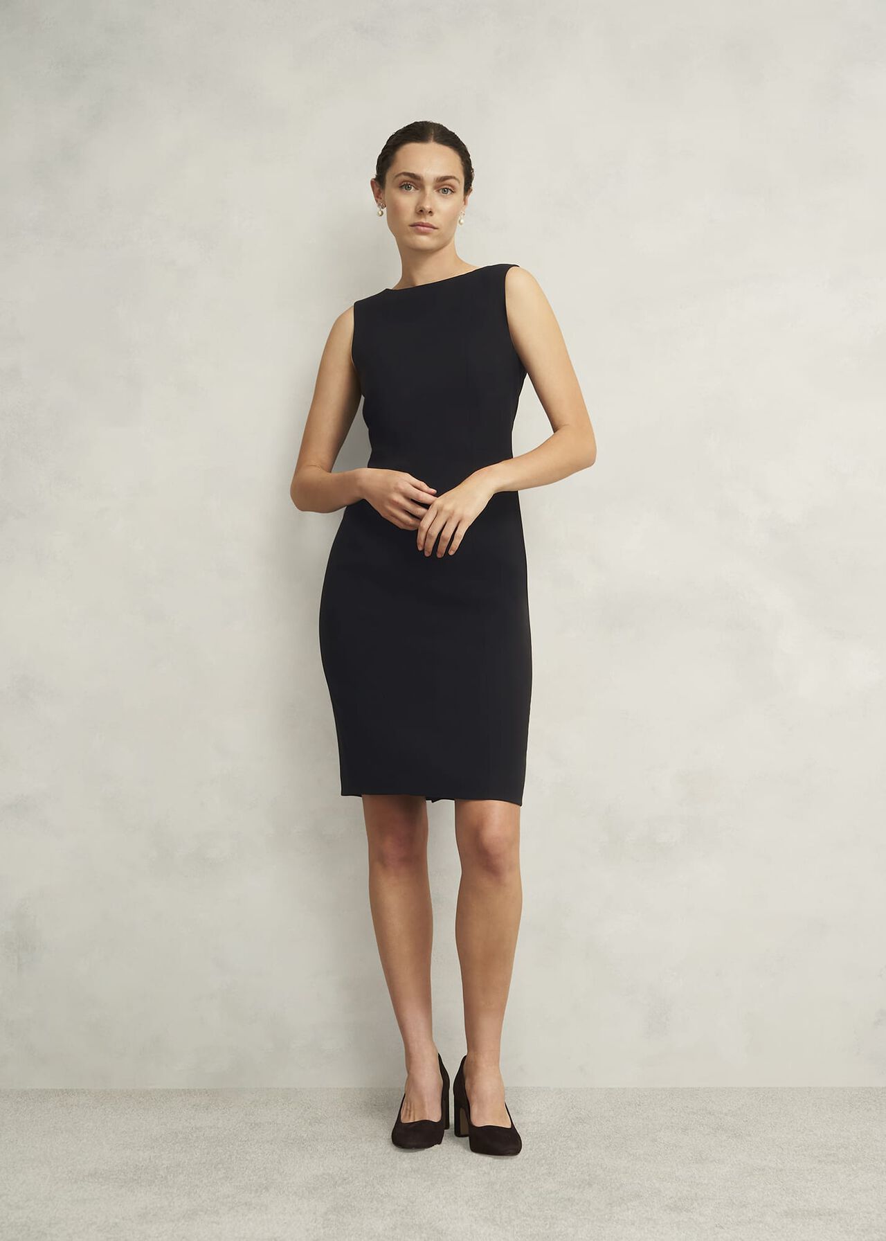 Petite Rae Sleeveless Dress, Black, hi-res