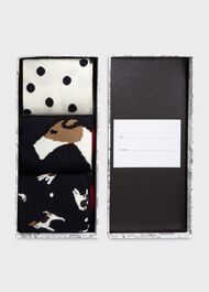 Fox Terrier Sock Set , Navy, hi-res