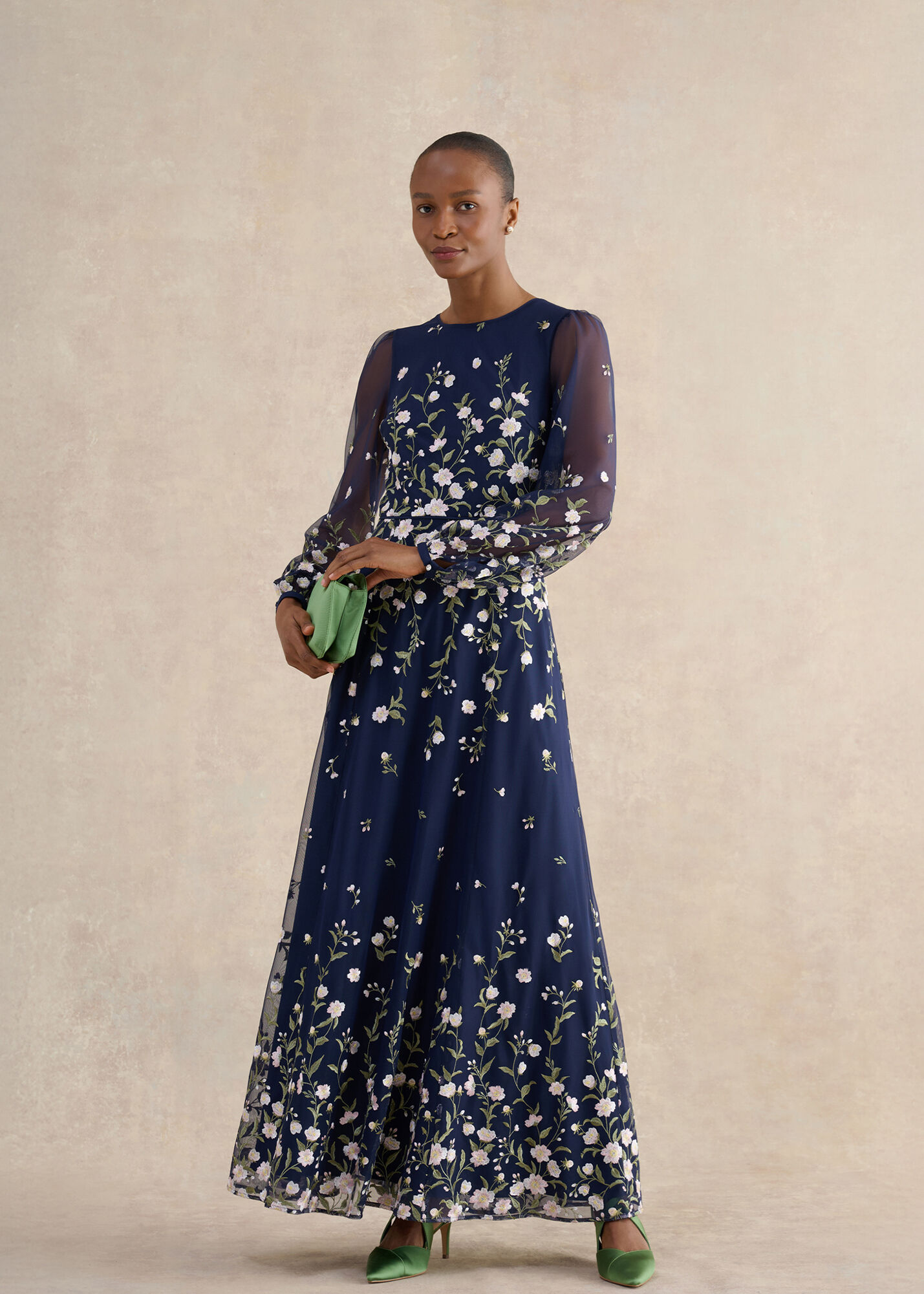 Judy Embroidered Maxi Dress | Hobbs US |