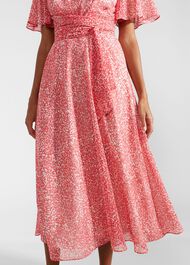 Petite Marie Wrap Dress, Ivory Multi, hi-res