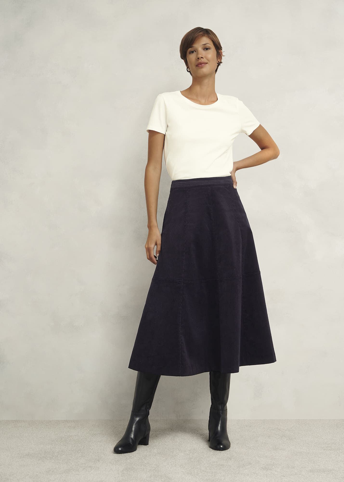 Navy cord skirt best sale