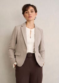 Chelsey Wool Blend Jacket, Neutral, hi-res