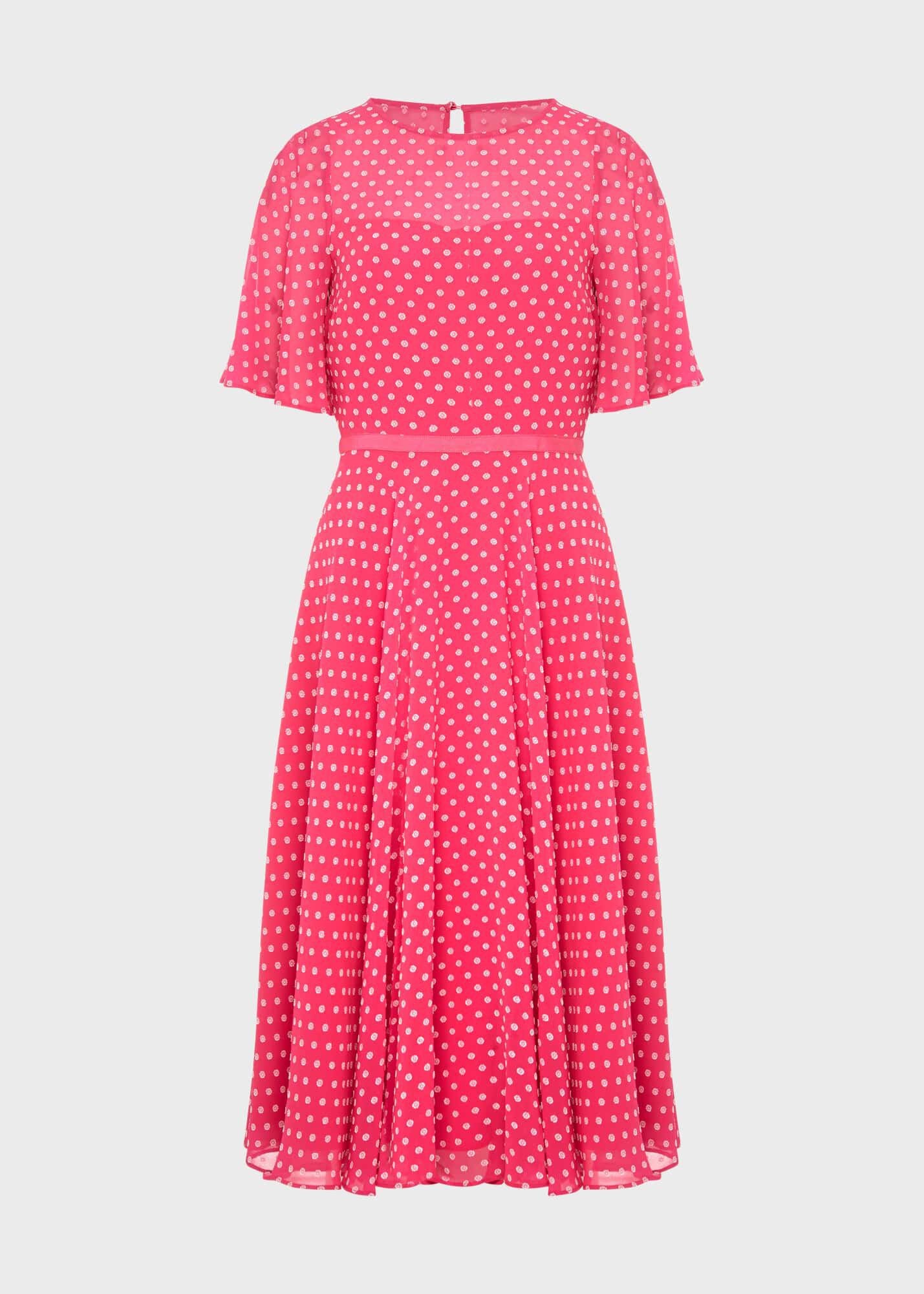 ★Hobbs London★ Petite Eleanor Spot Fit And Flare Dress 小 Petite Eleanor Spot Fit And Flare Dress | Hobbs US |