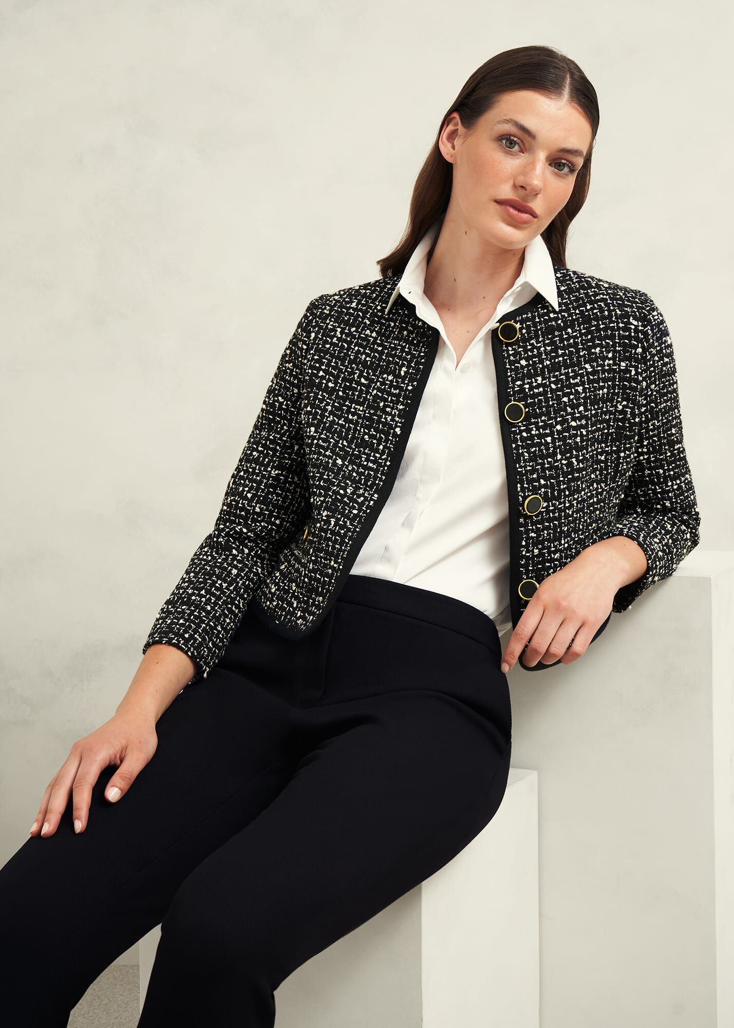 史上最も激安 0224-4998-9083L00-EMILIA-TWEED ジャケット・アウター