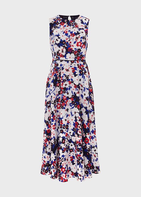 Petite Carly Gathered Neck Floral Dress