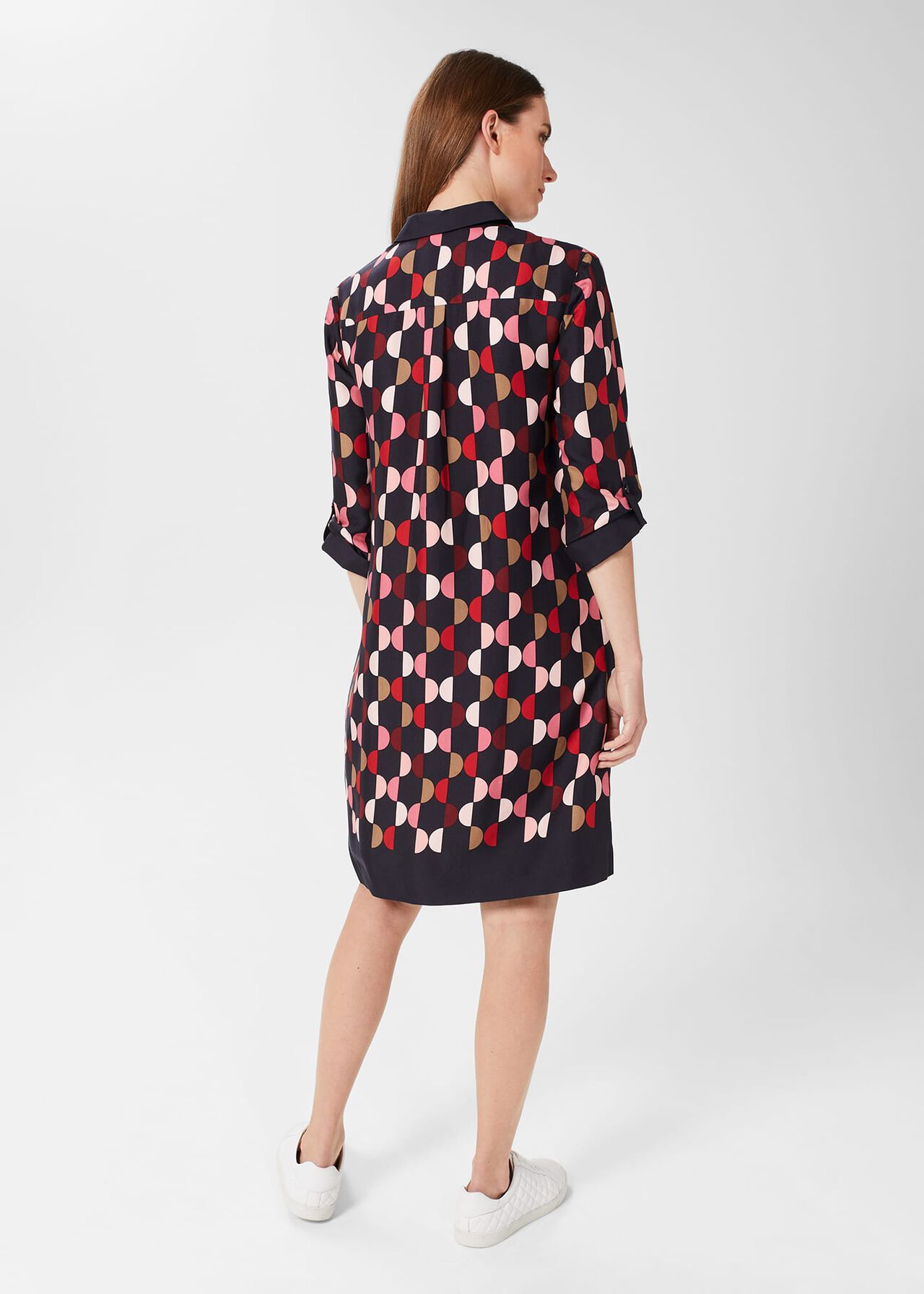 Aubery Tunic Dress, Navy Multi, hi-res