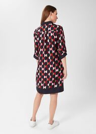 Aubery Tunic Dress, Navy Multi, hi-res