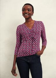 Simmy Printed Top, Zinnia Multi, hi-res