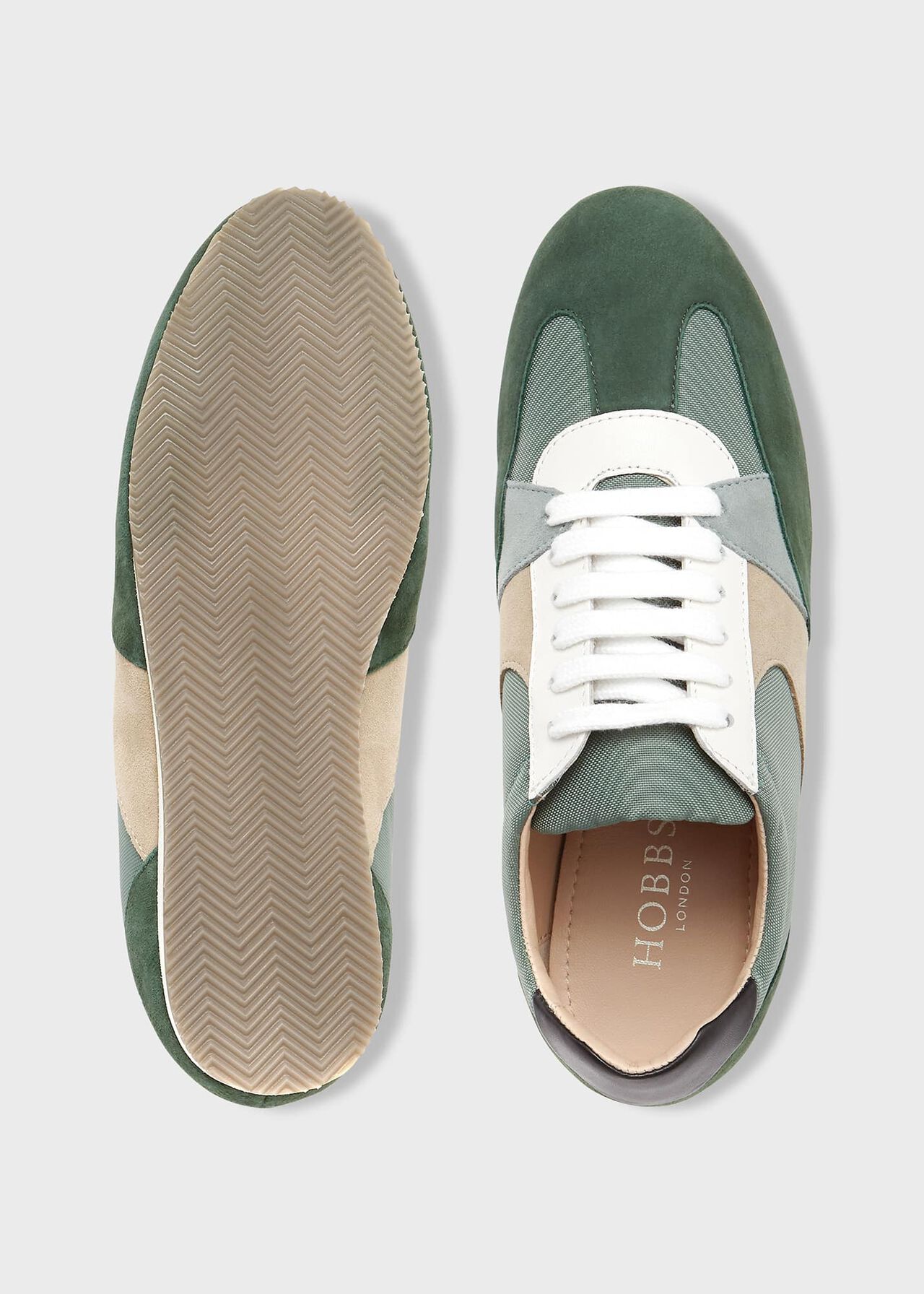 Nola Suede Trainer, Green Multi, hi-res