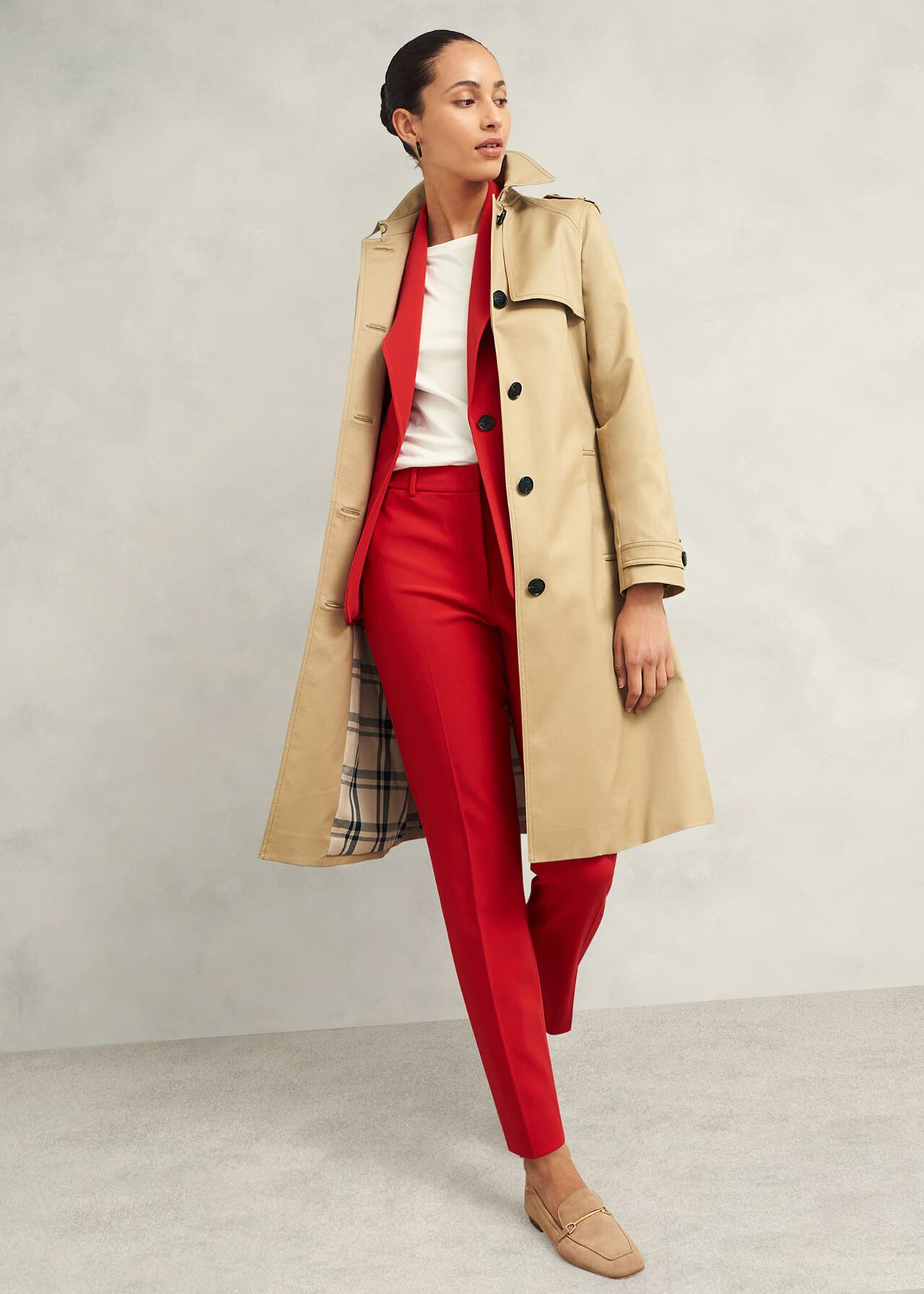 Miley Tapered Trousers, Begonia Red, hi-res