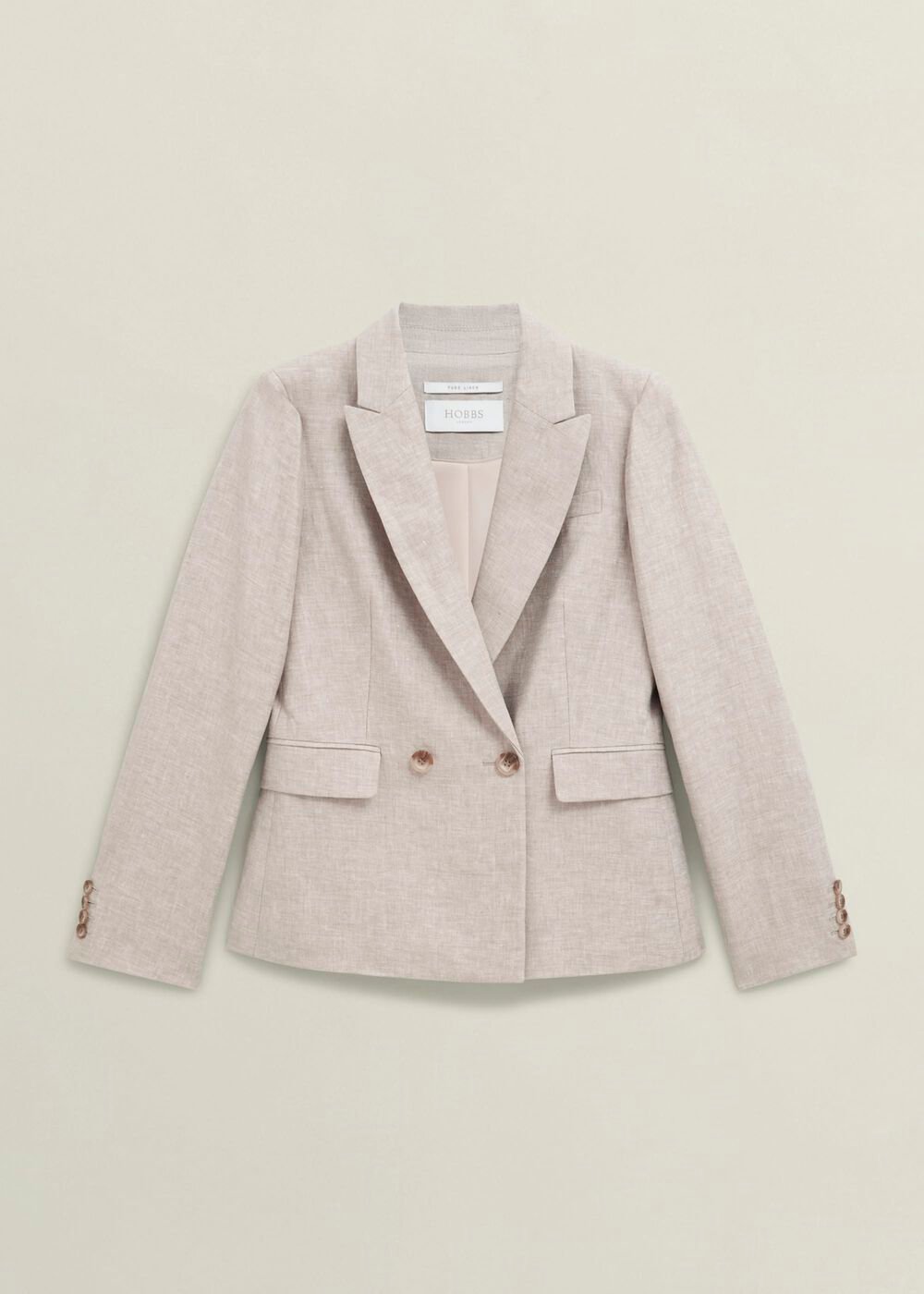 Alessia Linen Jacket, Neutral, hi-res