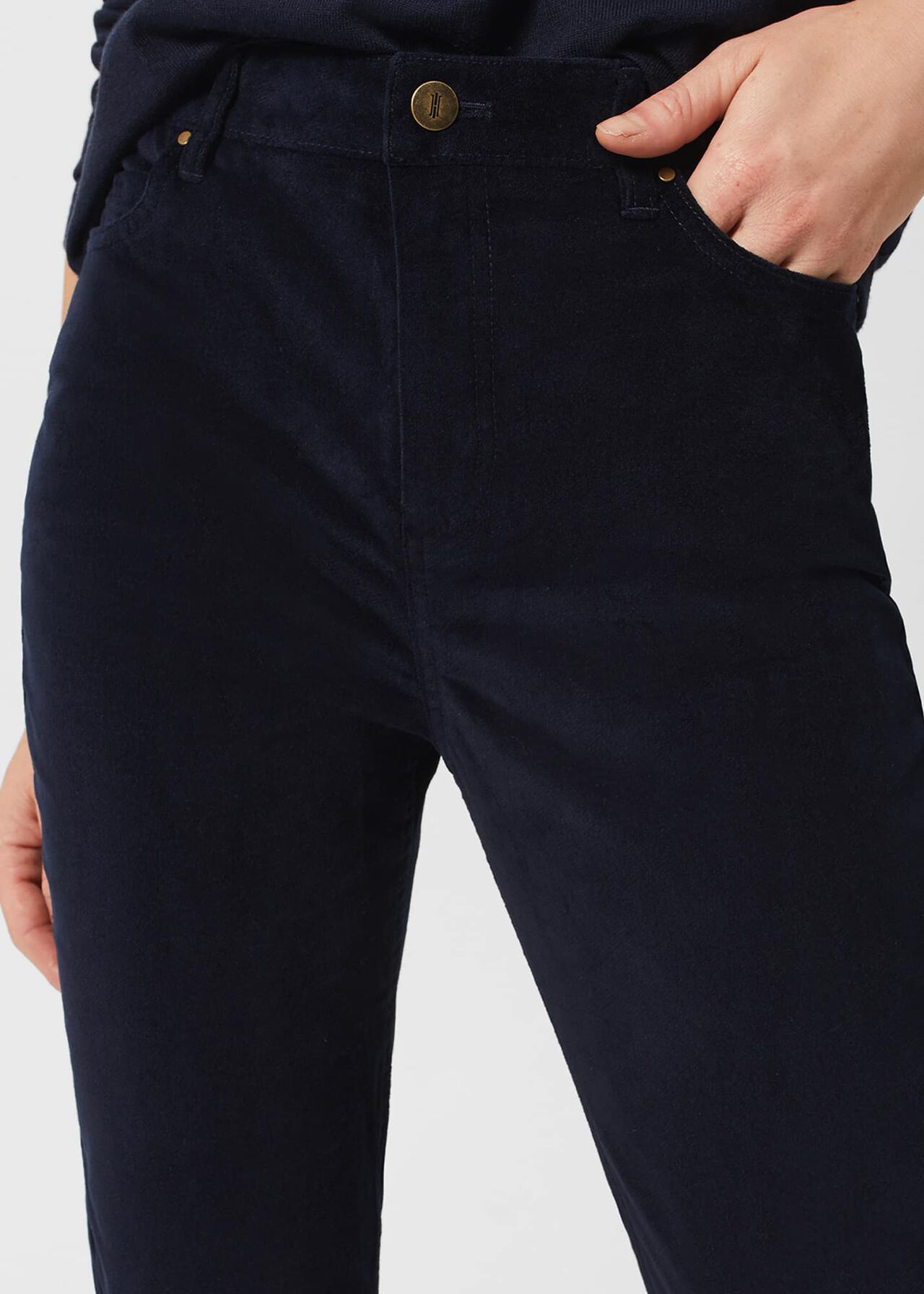 Gia Velvet Jeans , Navy, hi-res