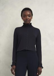 Sera Frill Top, Hobbs Navy, hi-res