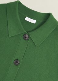 Mia Cotton Wool Knitted Jacket , Verdant Green, hi-res