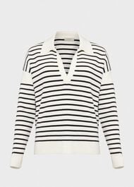 Karissa Striped Jumper, Ivory Navy, hi-res