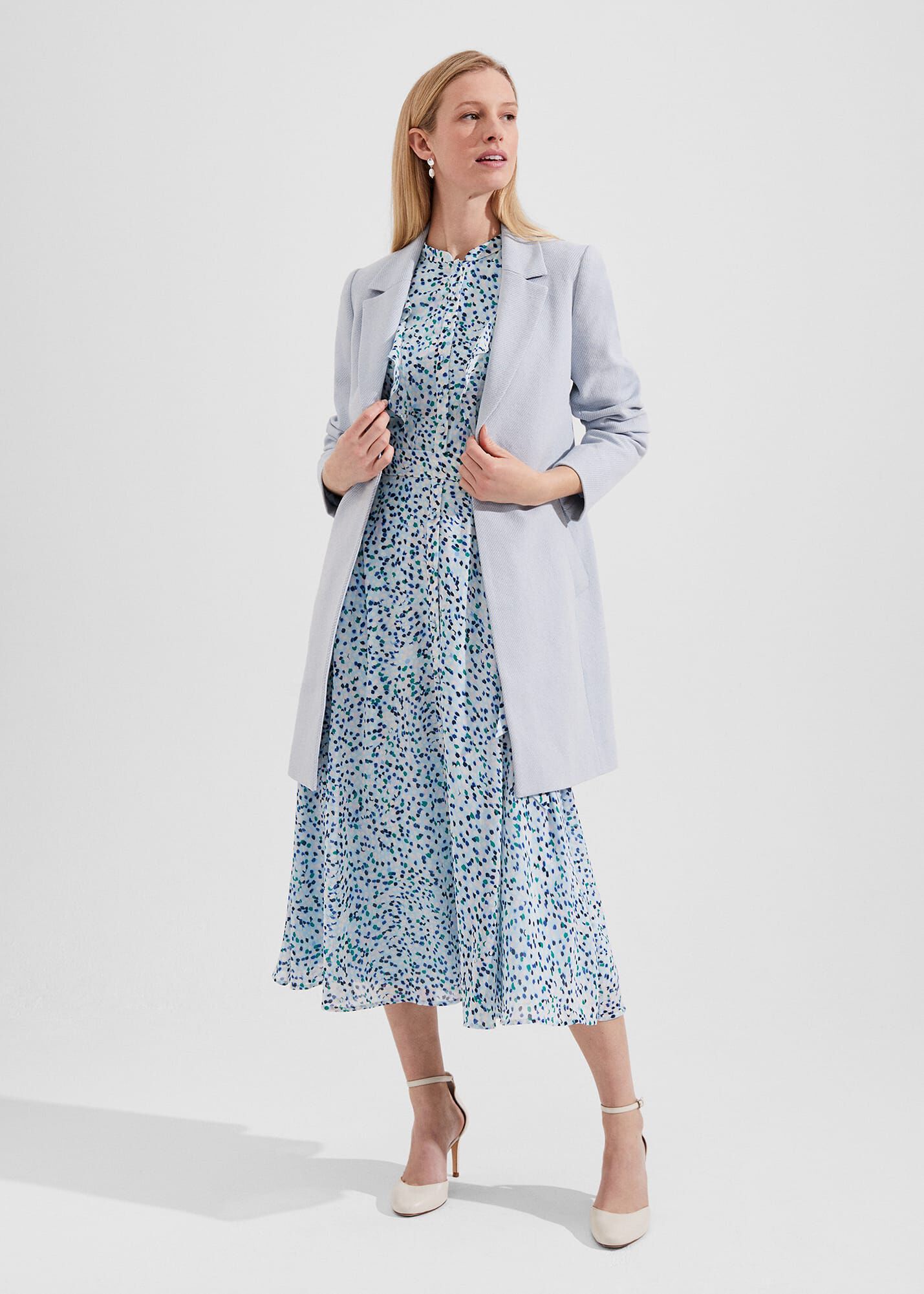 Hobbs camellia coat pink sale