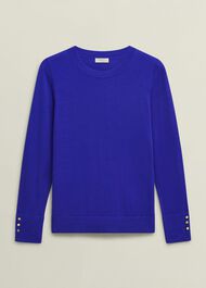 Penny Merino Wool Jumper, Eclipse Blue, hi-res