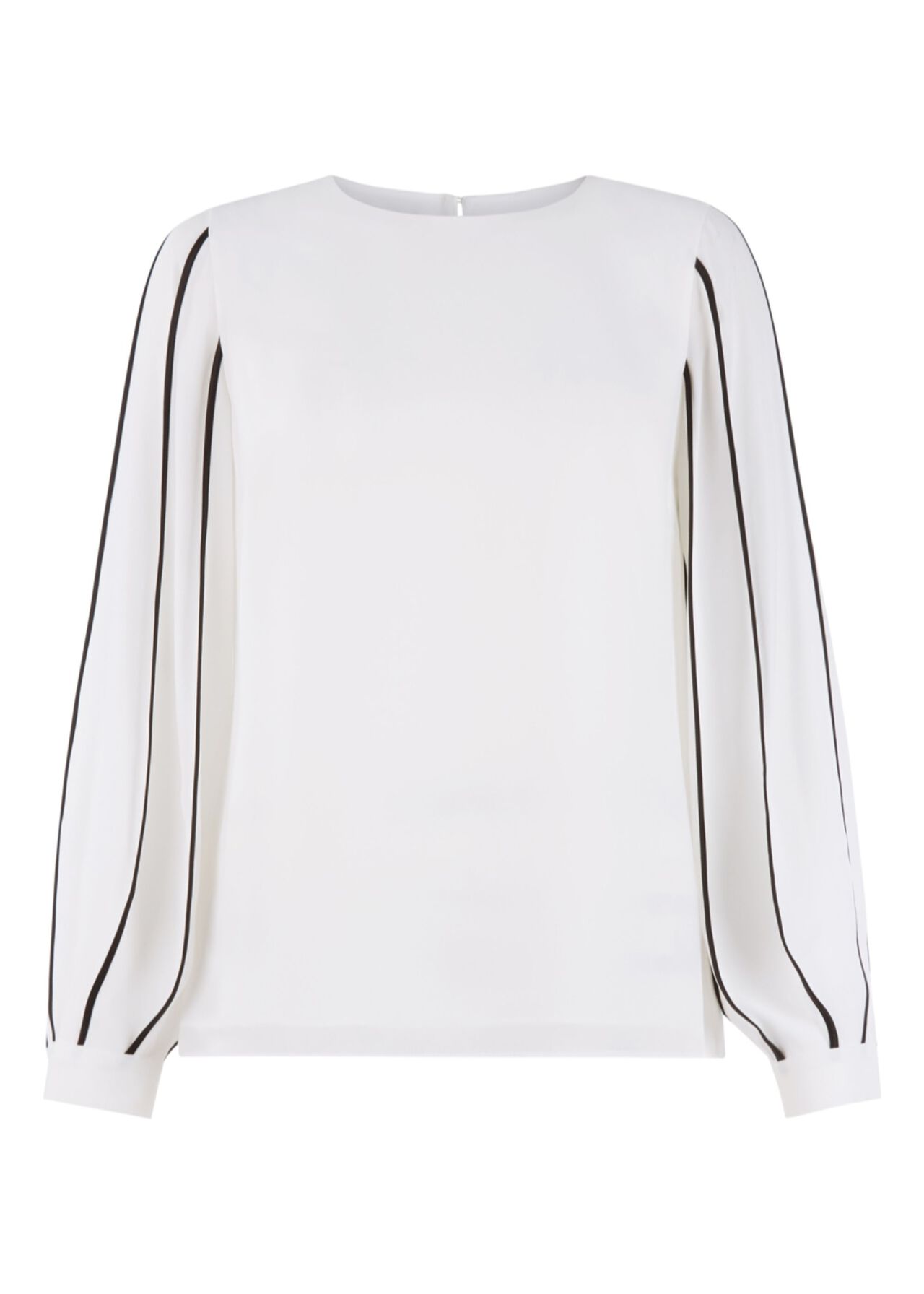 Aisha Blouse Ivory Black