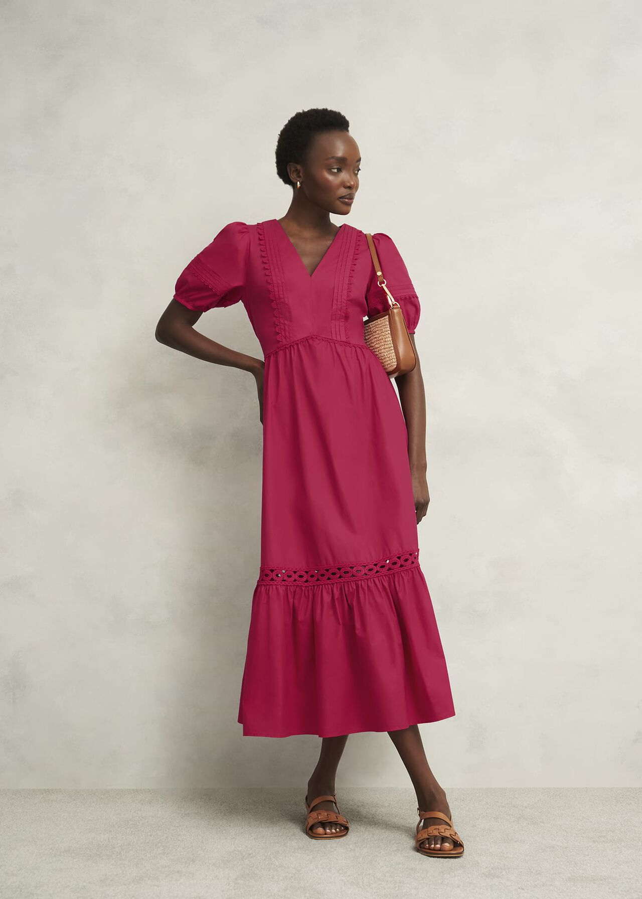 Harriet Dress, Bright Pink, hi-res