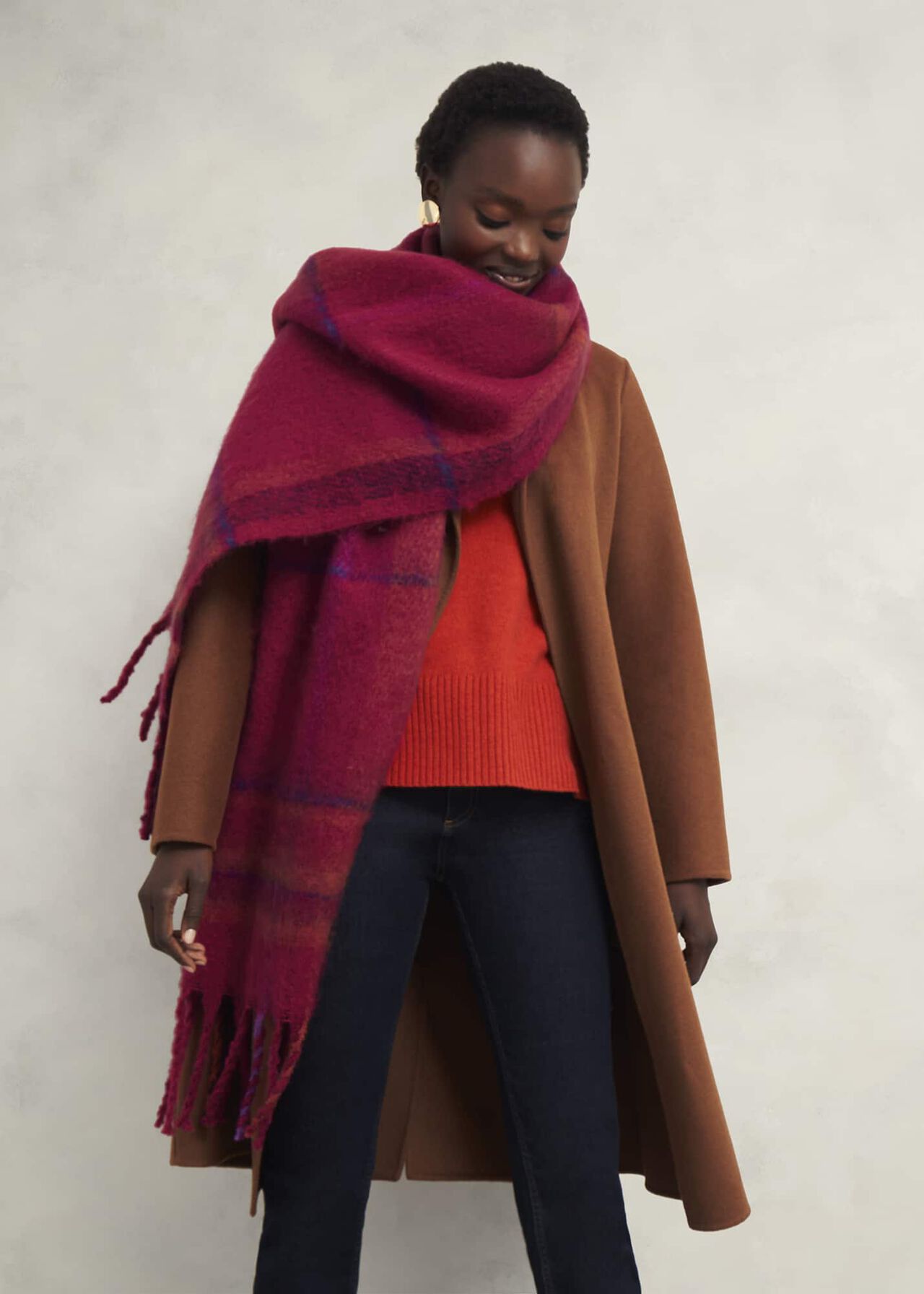 Helen Scarf, Cranberry Pink, hi-res