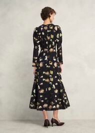 Windermere Silk Dress, Black Multi, hi-res