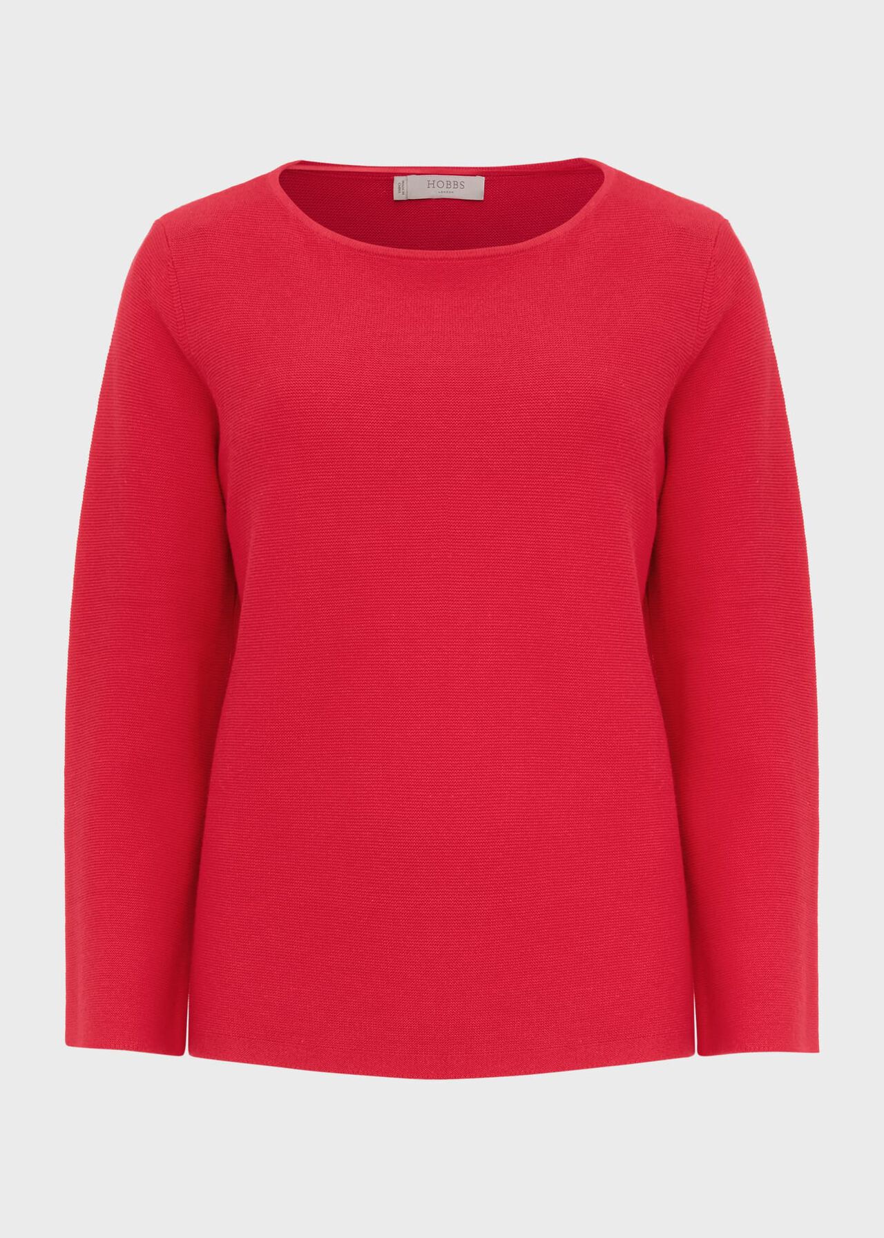 Beatrice Cotton Sweater, Magenta Pink, hi-res