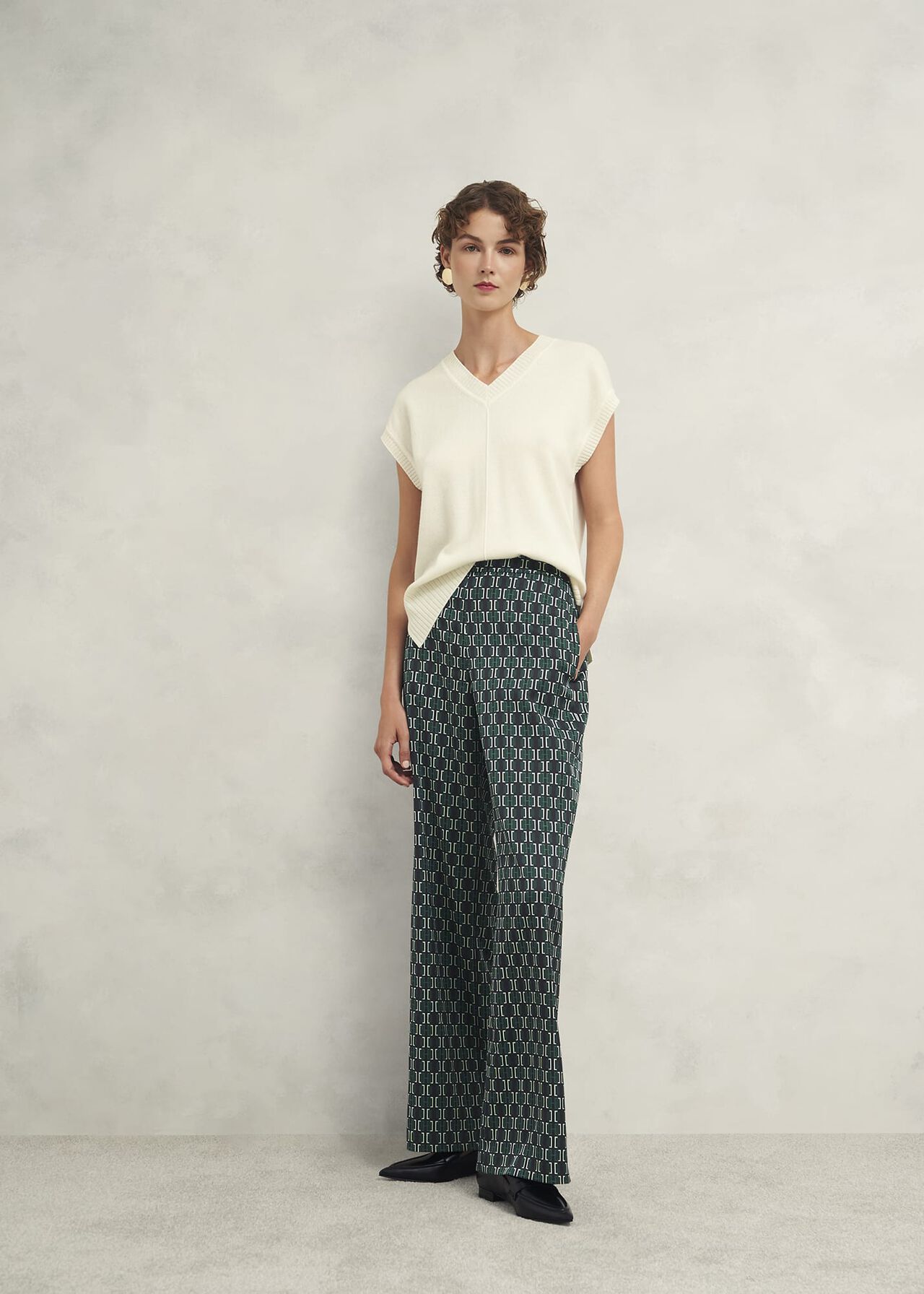 Finwell Satin Trousers, Multi, hi-res